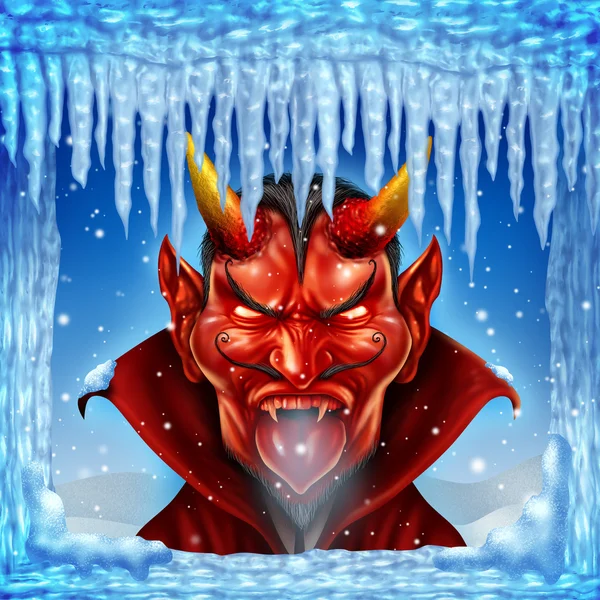 När helvetet fryser — Stockfoto