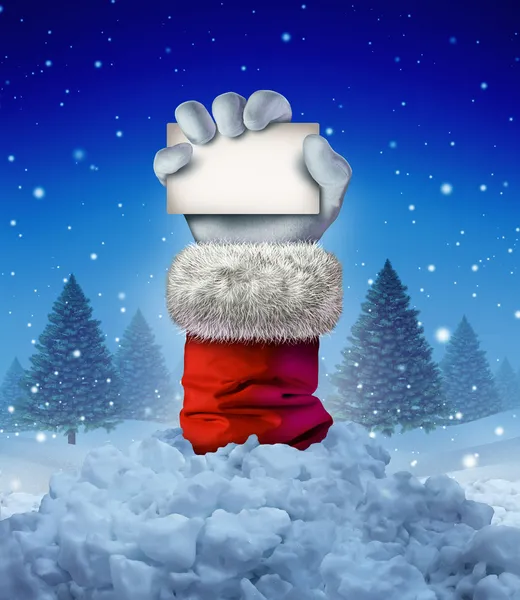 Зимний знак Санта-Клауса — стоковое фото