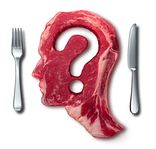 Eating Meat Questions — Stock Photo, Image