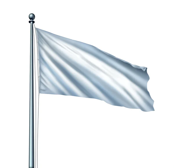 Bandera blanca aislada —  Fotos de Stock