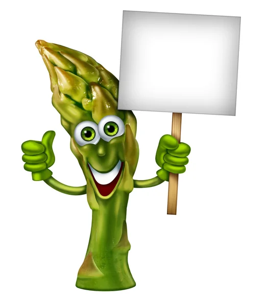 Asparagus Character — Stock Photo, Image