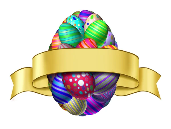 Easter Ribbon Label — Stock Photo, Image