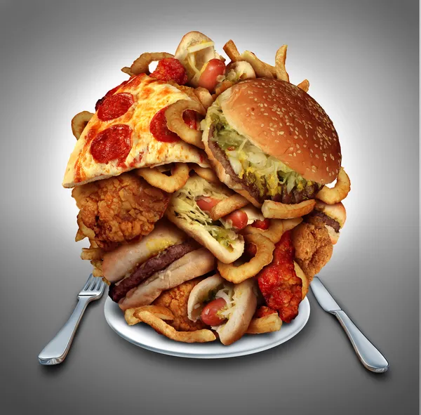 Dieta de fast-food — Fotografia de Stock