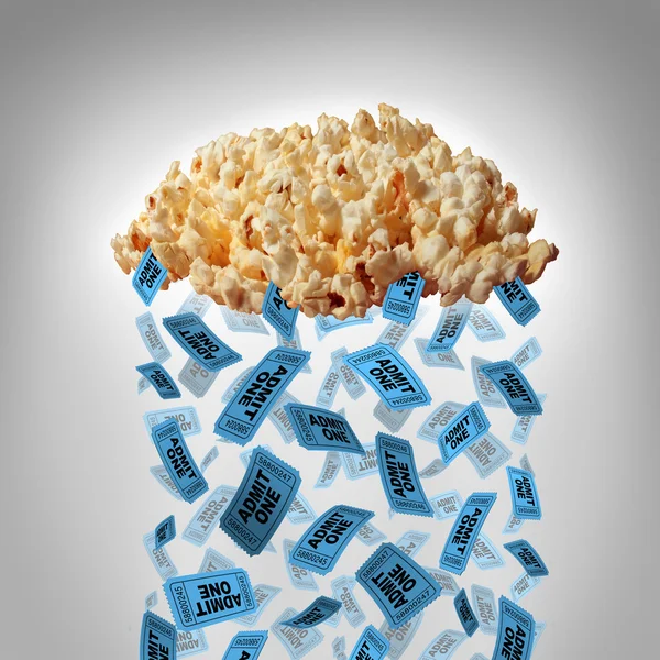 Filmen popcorn — Stockfoto