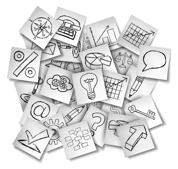 Office Notes Icons — Stock Photo, Image