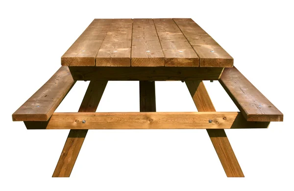 Picnic Table Front View — Stock Photo, Image