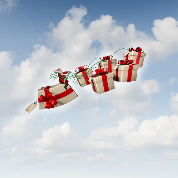 Slitta regalo di Natale — Foto Stock