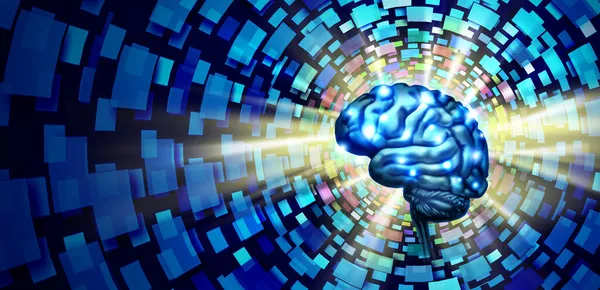 Inteligencia Aumentada Pensamiento Artificial Aumento Función Cerebral Humana Utilizando Tecnología — Foto de Stock