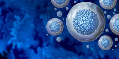 Stem cells as multicellular organisms for cellular treatment as a 3D illustration. clipart