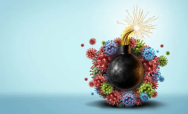 Variante Rischio Virus Mutazione Focolaio Come Virus Mutante Nuovo Coronavirus — Foto Stock