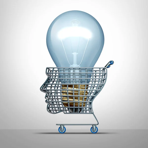 Intelligente Shopper Und Smart Shopping Und Denkende Verbraucher Oder Kunden — Stockfoto