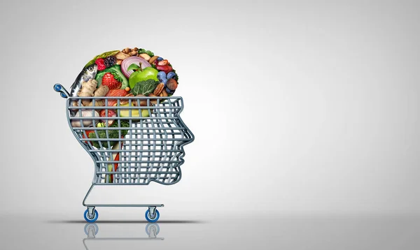Zdrowy Smart Shopper Inteligentne Zakupy Żywności Jako Odżywianie Zdrowia Konsumentów — Zdjęcie stockowe