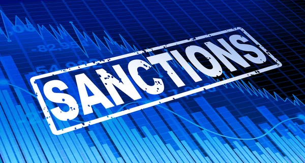 Investment Sanctions Economic Sanction Government Restrictions Punitive Tariffs Financial Stock — Stock Photo, Image