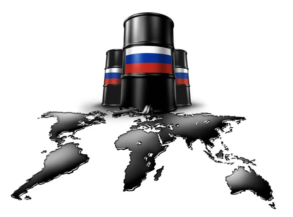 Russisches Globales Symbol Als Europäische Und Russische Ölindustrie Oder Osteuropäische — Stockfoto