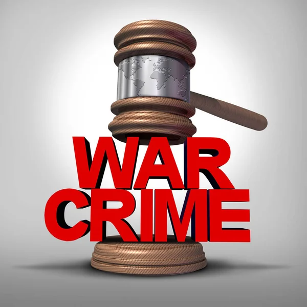 War Crime Military Criminal Justice Symbol Crimes Humanity Illustration — Stock Photo, Image