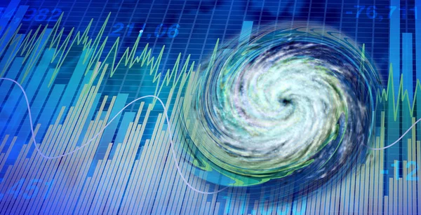 Turbulente Markt Financiële Turbulentie Beleggen Van Crisisveiligheidsconcept Als Een Volatiele — Stockfoto