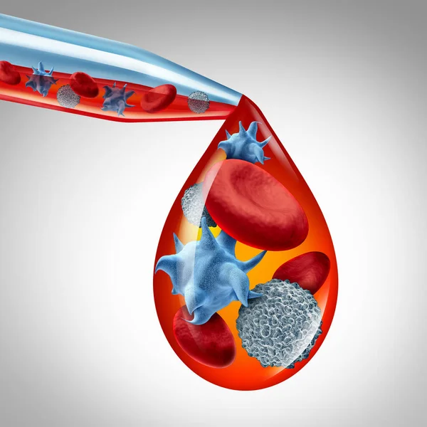 血小板と血栓細胞または3Dレンダリングとして活性化血小板シンボルと白血球解剖学的概念を持つ血液細胞 — ストック写真