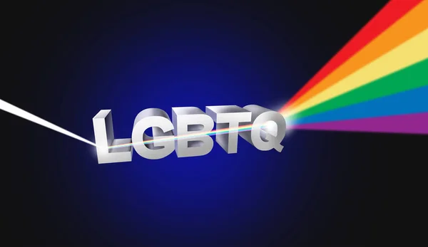 Lgbtq Pride Concept Gay Rights Lgbt Community Tolerance Symbol Text — Stock Photo, Image