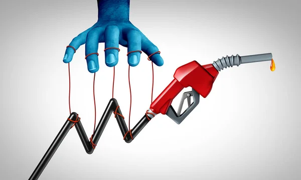 Energy Price Control Rising Cost Gas Gouging Petroleum Prices Manipulation — Stock Photo, Image