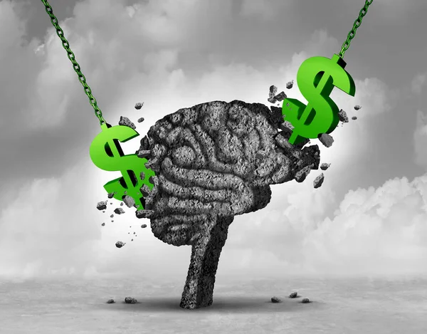Financiële Stress Economische Pijn Het Gevoel Zakelijke Angst Als Geld — Stockfoto