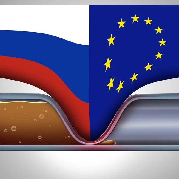 Rosja Europa Kryzys Gazowy Europejski Kryzys Zaopatrzenia Ropę Naftową Lub — Zdjęcie stockowe