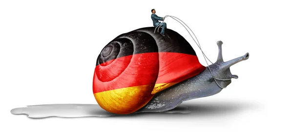 Slow Germany Economy Slowing German Economic Growth Berlin Financial Challenge — Stock Photo, Image