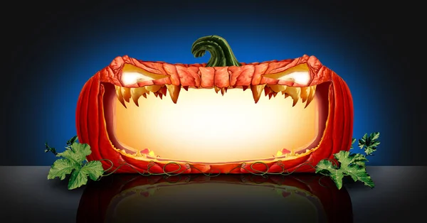 Halloween Pumpkin Halloween Design Element Blank Open Mouth Spooky Orange — Stock Photo, Image