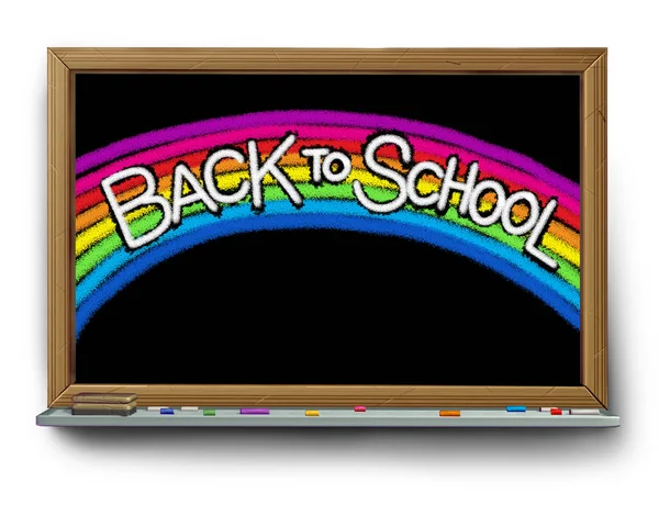 Back School Openings Hope Rainbow Concept Student Diversity School Inclusiveness — Stok Foto