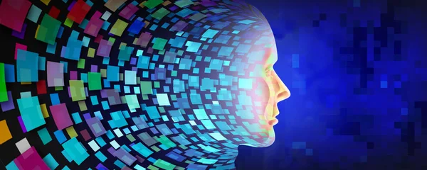 Τεχνητή Νοημοσύνη Και Τεχνητή Νοημοσύνη Ψηφιακό Μυαλό Και Νευρωνική Γνωστική — Φωτογραφία Αρχείου