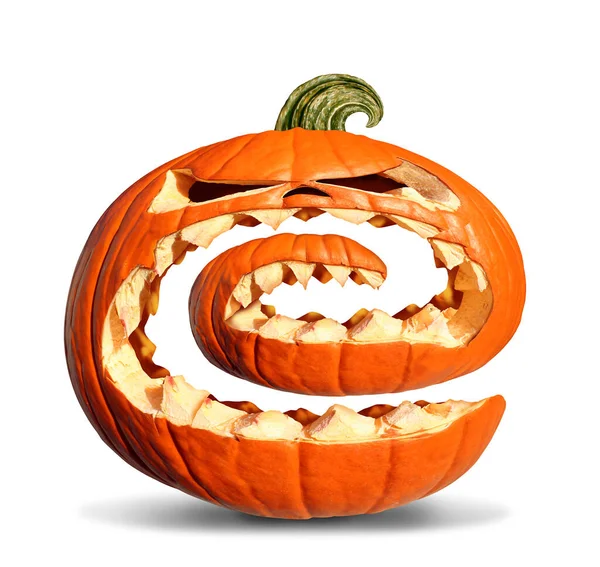 Jack Latarnia Dynia Wirować Jako Funky Skręcony Pumpkin Jako Halloween — Zdjęcie stockowe