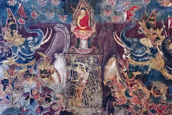 Thai mural painting — Stock Photo, Image