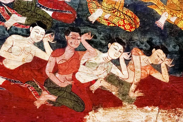 Thai mural painting — Stock Photo, Image