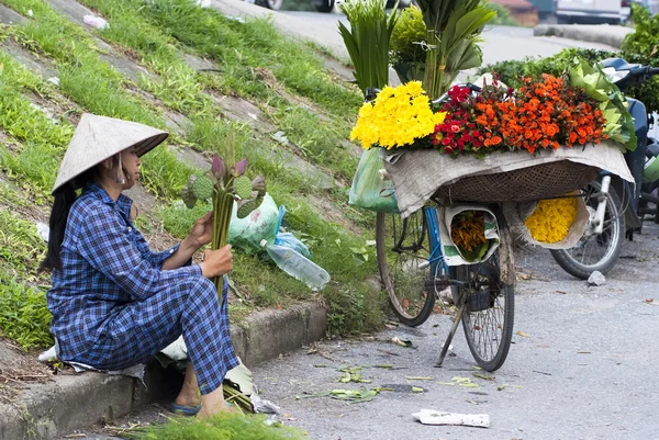 Flower vendor — Stock Photo, Image