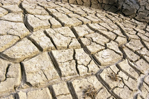 Gebarsten en droog land — Stockfoto