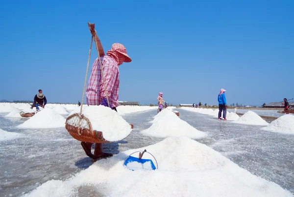 Salt farming in Thailand — Stock Photo, Image