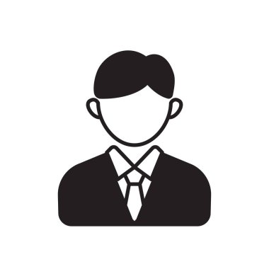 Simple male vector illustration isolated on white background