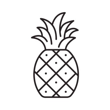 Simple pineapple vector illustration 