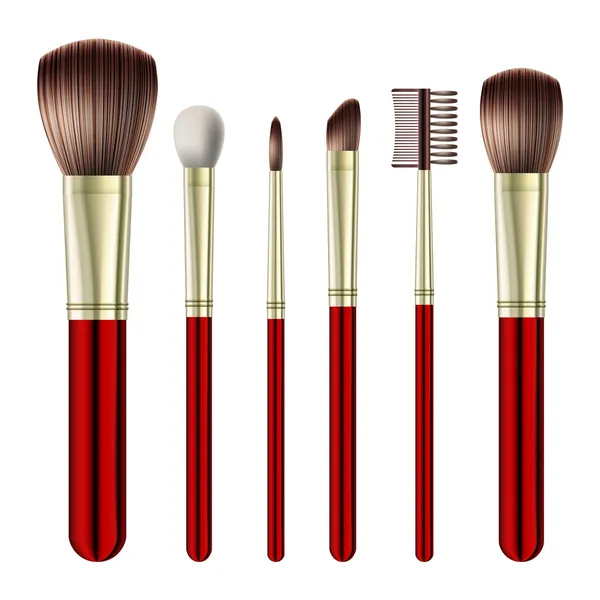 Set of makeup brushes Stock Illustration