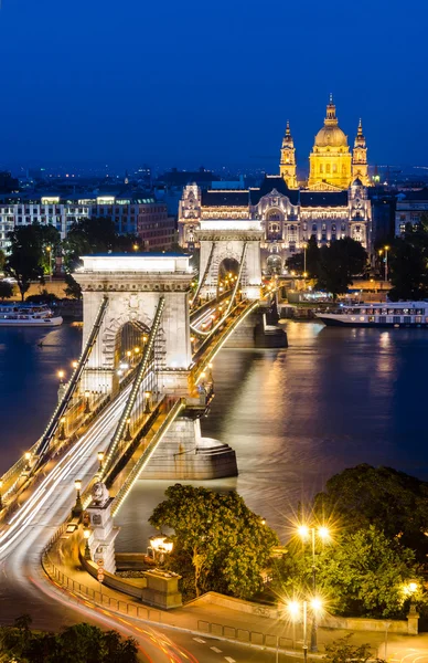 Szechenyi kettenbrücke, budapest — Stockfoto