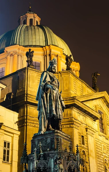 IV heykeli, Bohemya Kralı carol. Prag — Stok fotoğraf