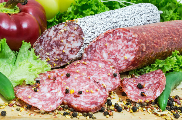 Sliced salami