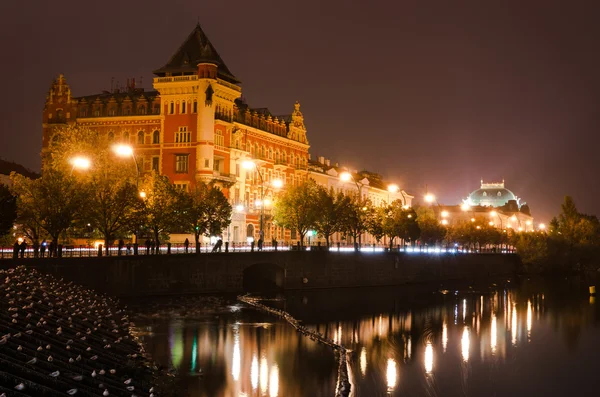 Praga vista para a noite, República Checa — Fotografia de Stock