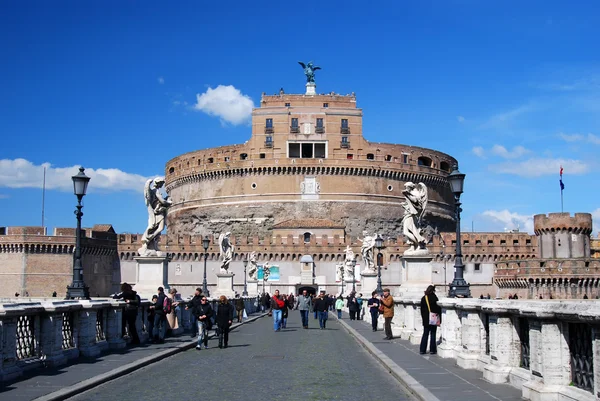 Ősi Szent Angelo Castle Rómában — Stock Fotó