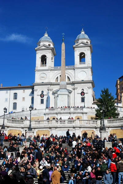 Spaanse trappen in rome, piazza di spagna — Stockfoto