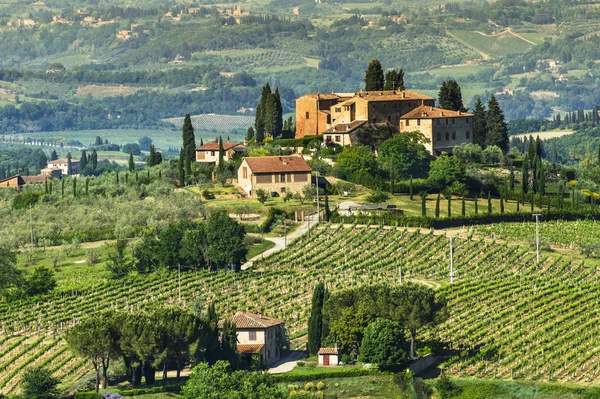 Paisagem rural da Toscana — Fotografia de Stock