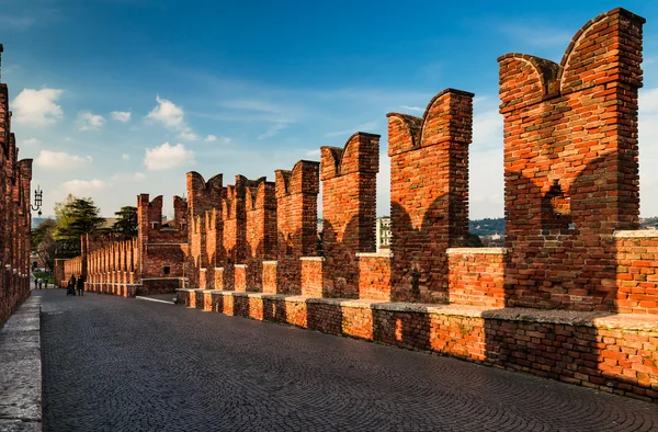 Ponte Scaligero-Verona, Olaszország — Stock Fotó