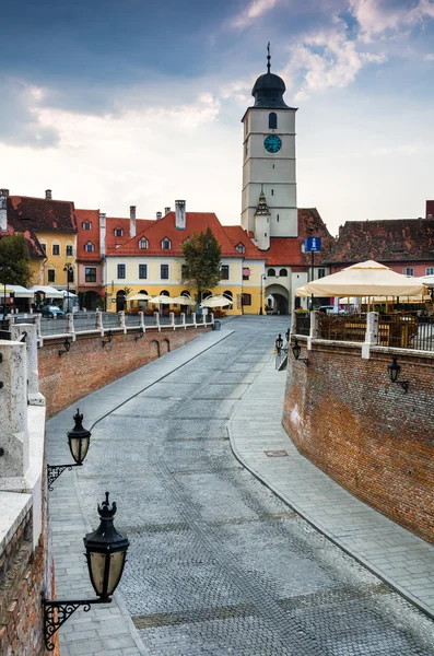 Centro città di Sibiu, Transilvania — Foto Stock