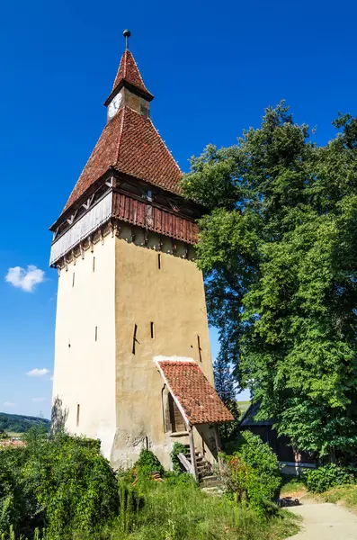 Torre da Igreja Biertan, Transilvânia — Fotografia de Stock