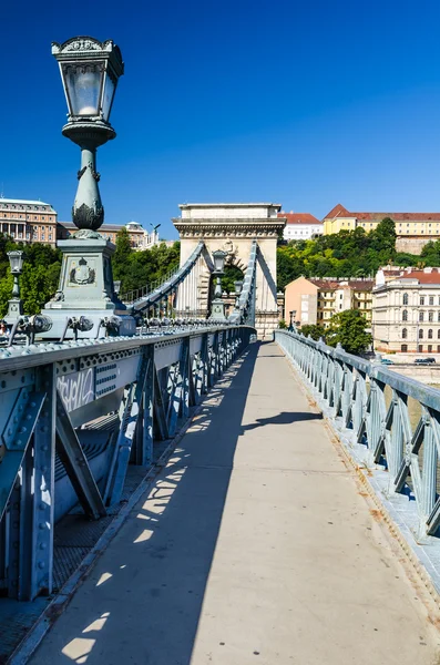 Lanchid or Chain Bridge in Budapest — Stock Photo, Image