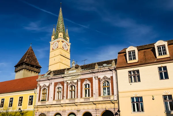 Centro storico di Medias, Romania — Foto Stock